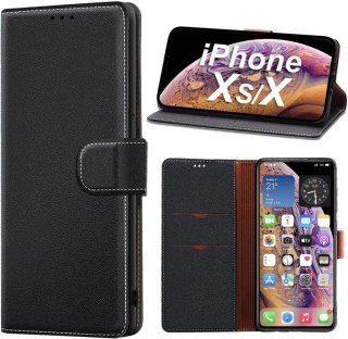 WYGODNE ZAMYKANE ETUI CZARNE IPHONE X/XS 6.5'