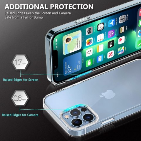 ZESTAW ETUI +SZKŁO HARTOWANE APPLE IPHONE 13 PRO DYMIONE MOCNE A2482