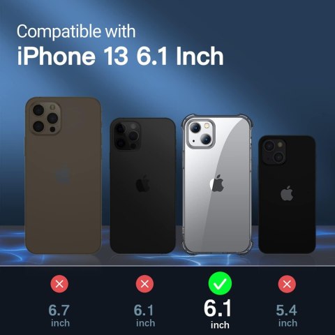 2x SZKŁO HARTOWANE BEZBARWNE ETUI IPHONE 13 6.1'