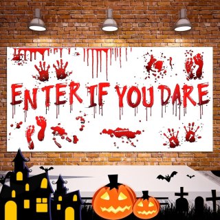 BANER NA HALLOWEEN KRWAWY NAPIS do zabawy 150x80cm