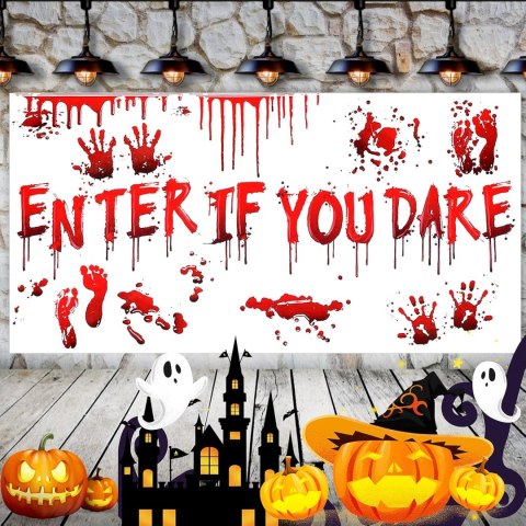 BANER NA HALLOWEEN KRWAWY NAPIS do zabawy 150x80cm