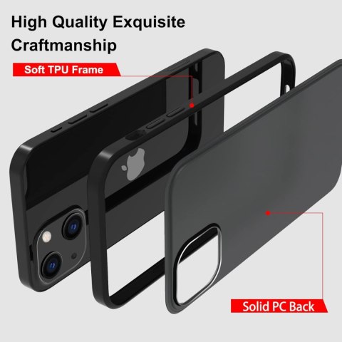 ETUI APPLE IPHONE 13 6.1" CASE CZARNY PÓŁTRANSPARENTNY MATOWY A2482