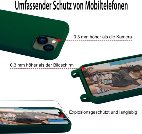 ETUI APPLE IPHONE 13 PRO 6.1" CASE SILIKONOWY ZIELONY +2x SZKŁO HARTOWANE