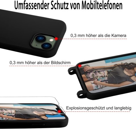 ETUI CZARNE SILIKONOWE APPLE IPHONE 13 PRO MAX 6.7" +2x SZKŁO HARTOWANE