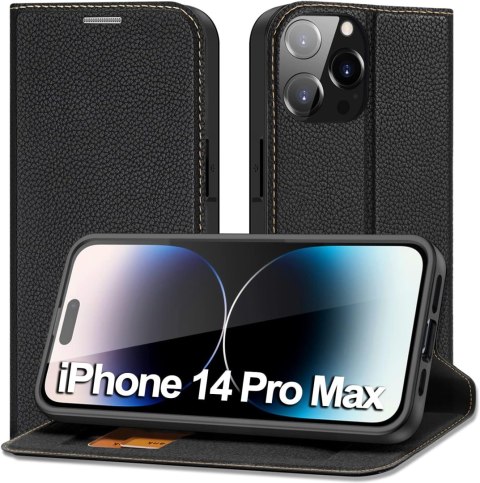 ETUI CZARNE ZAMYKANE IPHONE 14 PRO MAX 6.7'