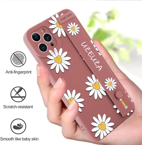 ETUI IPHONE 12 PRO 6.1' SILIKONOWY KWIATY UCHWYT