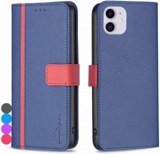 ETUI IPHONE 12/12 PRO 6,1' GRANATOWEZ KLAPKĄ