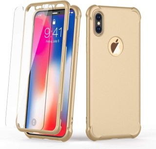 ETUI IPHONE XS MAX 6,5' SZKŁO HARTOWANE ZŁOTY