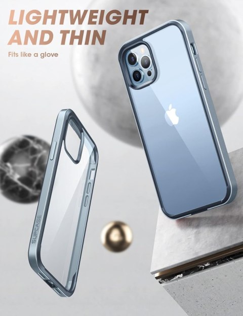 ETUI PRZEŹROCZYSTE NIEBIESKIE IPHONE 13 PRO MAX 6.7' SZKŁO EKRAN