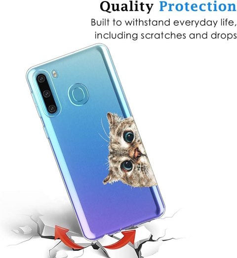 ETUI SAMSUNG GALAXY S21 PRZEZROCZYSTY GŁOWA KOTA