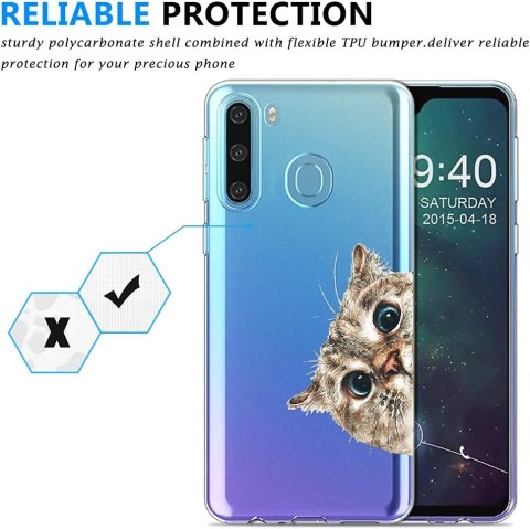 ETUI SAMSUNG GALAXY S21 PRZEZROCZYSTY GŁOWA KOTA