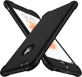 ETUI SILIKONOWE I SZKŁO IPHONE 6/6S CZARNE MOCNE