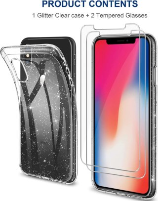 ETUI SILIKONOWE IPHONE XS/X 5.8' SZKŁO HARTOWANE