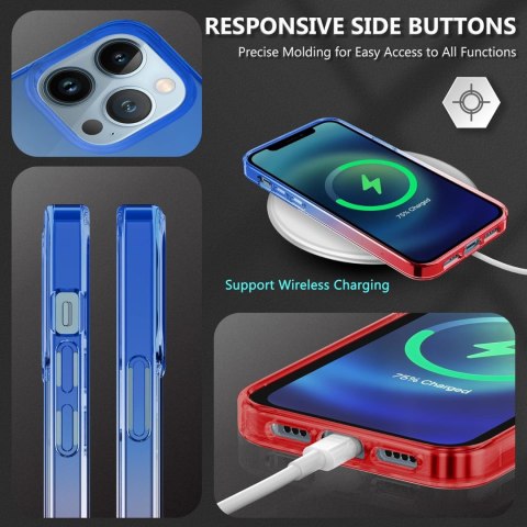 ETUI +SZKŁO HARTOWANE DO APPLE IPHONE 13 PRO NIEBIESKIE SOLIDNE ZESTAW