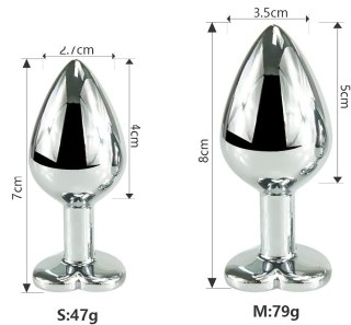 KOREK ANALNY Z KRYSZTAŁEM STAL NIERDZEWNA PLUG x2