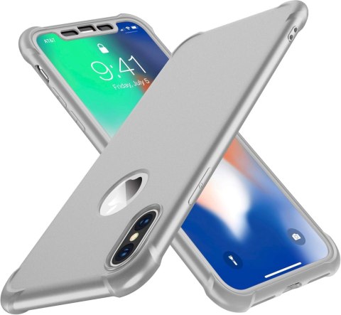 PLECKI ETUI SZKŁO IPHONE XS MAX 6,5' SREBRNY