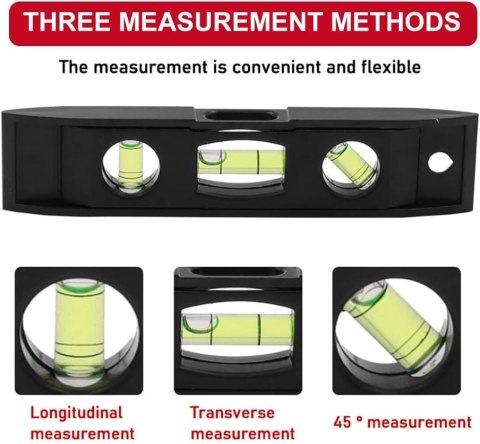 POZIOMICA MAGNETYCZNA 15CM 23CM CZARNA zestaw 2szt