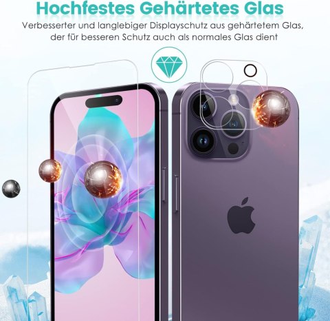 2x SZKŁO HARTOWANE IPHONE 14 PRO SZKŁO APARAT