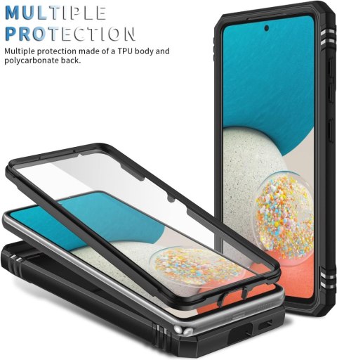 ETUI CZARNE SAMSUNG GALAXY A53 5G 2xSZKŁO