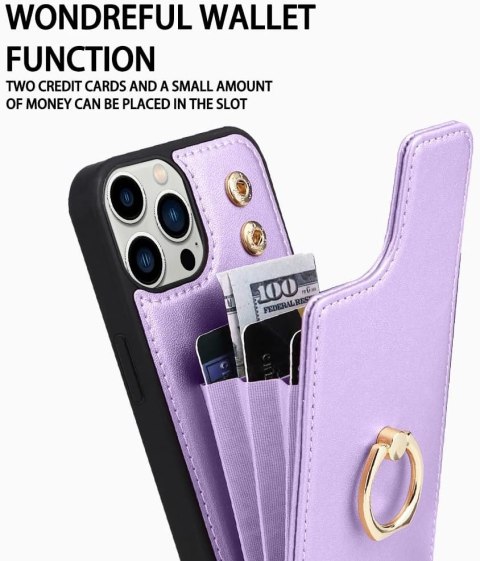 ETUI IPHONE 13 PRO MAX 6.7 5G FIOLETOWY PORTFEL