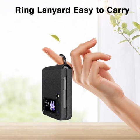 ETUI POKROWIEC DO SAMSUNG GALAXY Z FLIP 4 CZARNE SKŁADANE Z PIERŚCIENIEM ETUI POKROWIEC DO SAMSUNG GALAXY Z FLIP 4 CZARNE SKŁADANE Z PIERŚCIENIEM