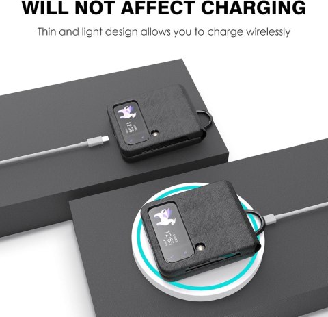 ETUI POKROWIEC DO SAMSUNG GALAXY Z FLIP 4 CZARNE SKŁADANE Z PIERŚCIENIEM ETUI POKROWIEC DO SAMSUNG GALAXY Z FLIP 4 CZARNE SKŁADANE Z PIERŚCIENIEM