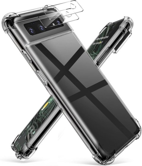 ETUI PRZEŹROCZYSTE GOOGLE PIXEL 6 PRO 2x SZKŁO NA APARAT