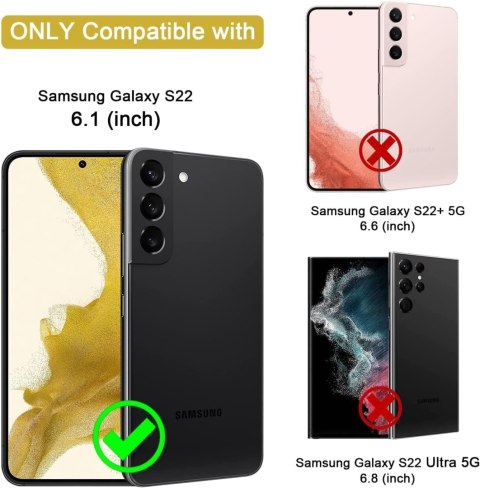 ETUI SAMSUNG GALAXY S22 NIEBIESKIE Z PODSTAWKĄ