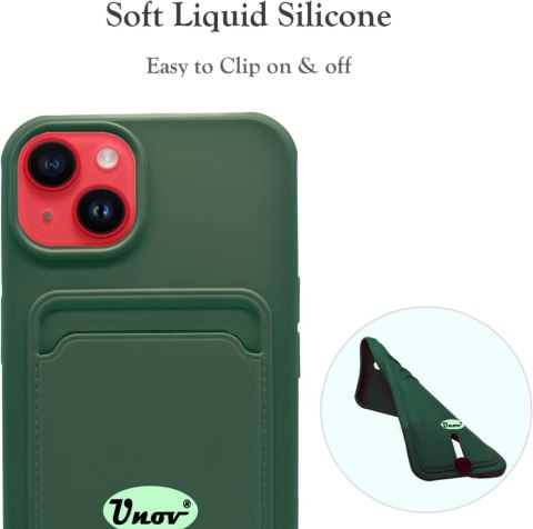 ETUI SILIKONOWE DO APPLE IPHONE 14 PLUS ZIELONE +MIEJSCE NA KARTY PORTFEL ETUI SILIKONOWE DO APPLE IPHONE 14 PLUS ZIELONE +MIEJSCE NA KARTY PORTFEL