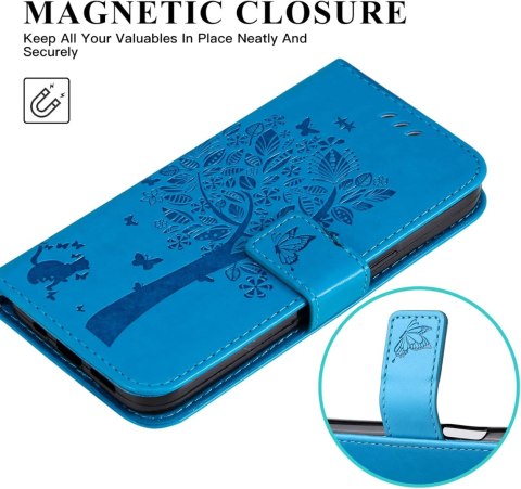 ETUI Z KLAPKĄ NIEBIESKIE SAMSUNG GALAXY S22 ULTRA+ZAWIESZKA NA RĘKĘ SM-S908 ETUI Z KLAPKĄ NIEBIESKIE SAMSUNG GALAXY S22 ULTRA+ZAWIESZKA NA RĘKĘ SM-S908