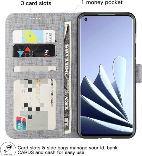 ETUI ZAMYKANE SZARE ONEPLUS 10 PRO