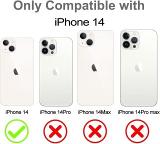 FIOLETOWE ETUI CASE ZAMYKANY IPHONE 14 Z KLAPKĄ