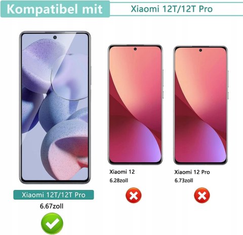 2xSZKŁO HARTOWANE XIAOMI 12T/12T PRO SZKŁO APARAT