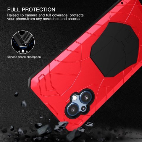 ETUI BUMPER CZERWONY ONEPLUS NORD N20 5G METALOWY WZMOCNIONY ‎CPH2459