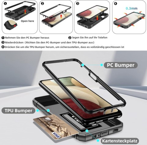 ETUI BUMPER SAMSUNG GALAXY S21 ULTRA CASE GRANATOWY Z PODSTAWKĄ SM-G998