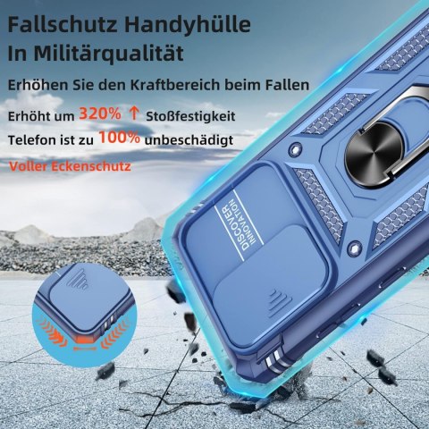 ETUI BUMPER SAMSUNG GALAXY S21 ULTRA CASE GRANATOWY Z PODSTAWKĄ SM-G998