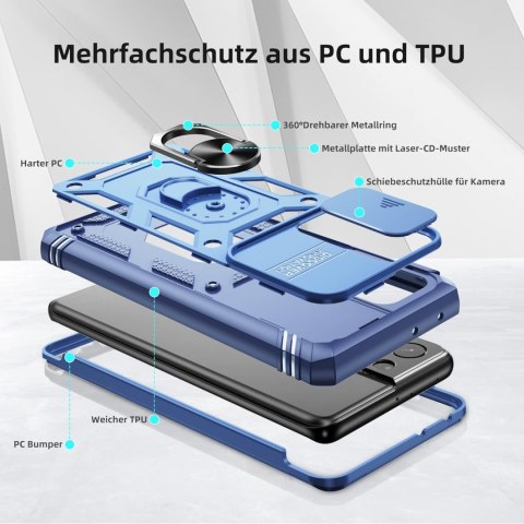 ETUI BUMPER SAMSUNG GALAXY S21 ULTRA CASE GRANATOWY Z PODSTAWKĄ SM-G998