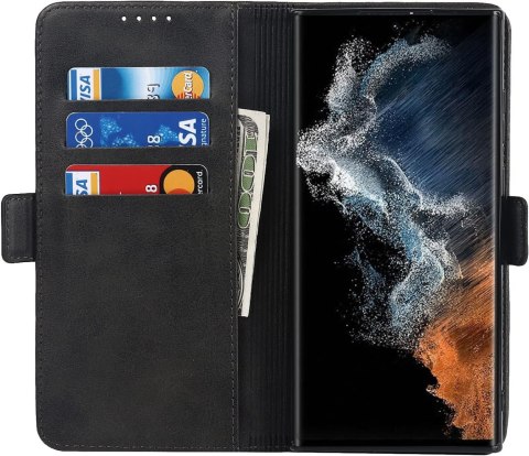 ETUI CZARNE ZAMYKANE SAMSUNG GALAXY S22 ULTRA