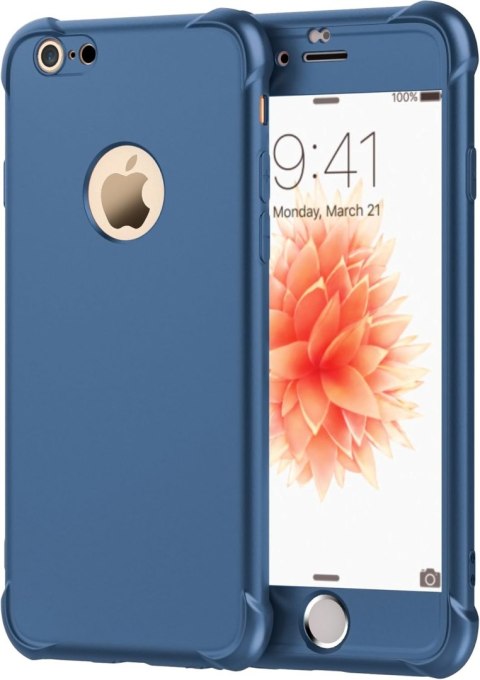 ETUI GRANATOWE IPHONE 6/6S 4.7' 2x SZKŁO HARTOWANE