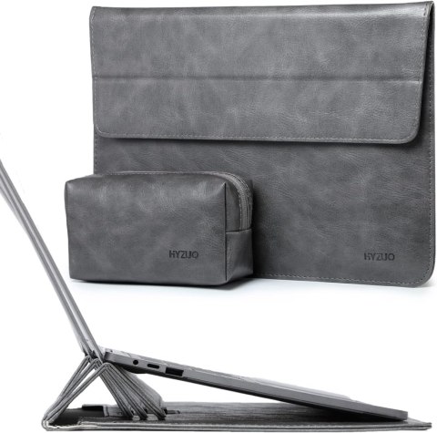 ETUI POKROWIEC SZARY NA APPLE MACBOOK PRO 13"/MACBOOK AIR 13" Z EKOSKÓRY