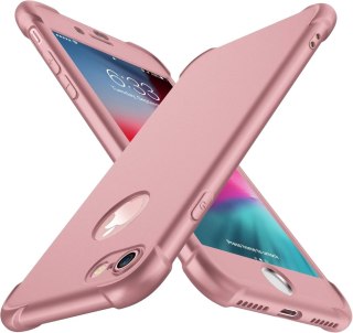 ETUI RÓŻOWE IPHONE 7/8 4.7' 2xSZKŁO HARTOWANE