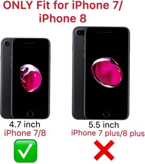 ETUI RÓŻOWE IPHONE 7/8 4.7' 2xSZKŁO HARTOWANE