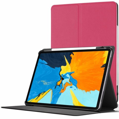 ETUI RÓŻOWE Z KLAPKĄ TABLET APPLE IPAD PRO 12.9" 2021 WYSOKA OCHRONA