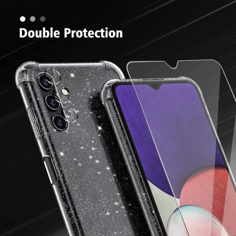 ETUI TRANSPARENTNE SILIKONOWE SAMSUNG GALAXY A13 5G +2x SZKŁO HARTOWANE