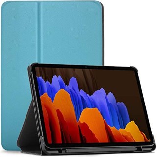 ETUI Z KLAPKĄ TABLET SAMSUNG GALAXY TAB S7+ 5G CASE NIEBIESKI+RYSIK SM-T970