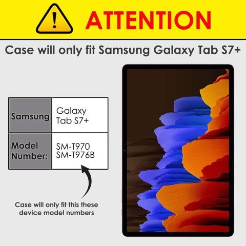 ETUI Z KLAPKĄ TABLET SAMSUNG GALAXY TAB S7+ 5G CASE NIEBIESKI+RYSIK SM-T970