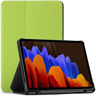 ETUI Z KLAPKĄ TABLET SAMSUNG GALAXY TAB S7+ 5G CASE ZIELONY +RYSIK SM-T970