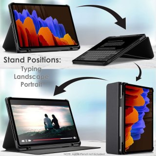 ETUI Z KLAPKĄ TABLET SAMSUNG GALAXY TAB S7+ 5G CASE ZIELONY +RYSIK SM-T970