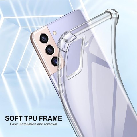 ZESTAW ETUI TRANSPARENTNE SAMSUNG GALAXY S21 FE 5G +2x SZKŁO HARTOWANE