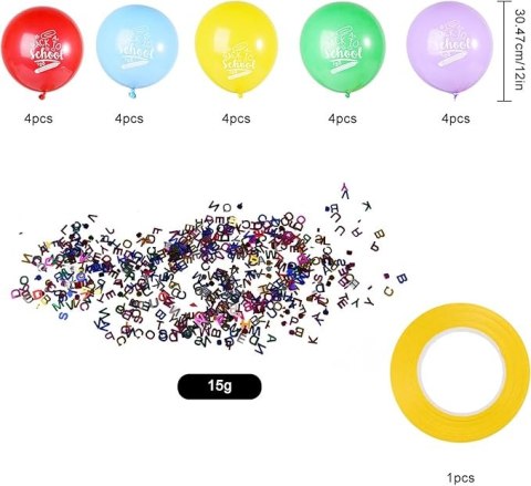 DEKORACJE BALONY NA ROZPOCZĘCIE ROKU SZKOLNEGO